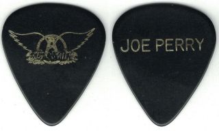 Aerosmith - - 1985 - Done With Mirrors - Very Rare Tour Guitar Pick - Joe Perry - Black