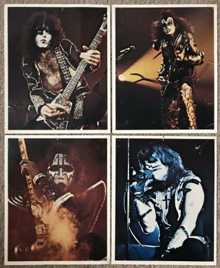 4 8x10 Kiss Photo Set Destroyer From The 1976 Kiss Army Kit