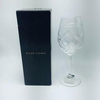 Ralph Lauren Crystal Brogan Goblet Glass 18 Oz.