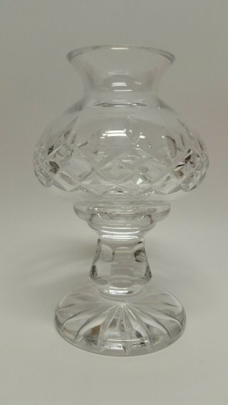 Waterford Crystal Votive Tea Light Candle Holder Hurricane Lamp 7.  25 "