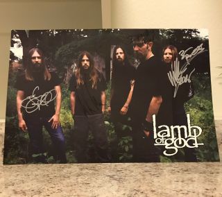 Lamb Of God Autographed 11x17 Ashes Of The Wake Promo Poster Full Band