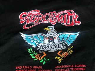 Vintage 1993 Aerosmith Aero Force One Size Xl T Shirt Giant Tag Tour Concert Tee