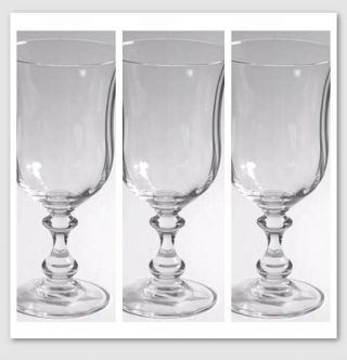 Set Of 3 Mikasa French Countryside Crystal Water Iced Tea Glass Goblet 7 7/8”