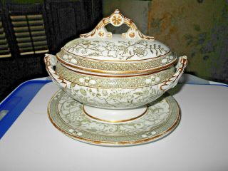 Grainger Royal Worcester Porcelain Mini Soup Tureen Victorian Rare 19th Cen Cute