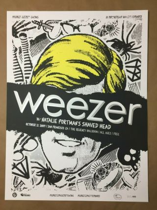 Weezer Concert Poster Limited 621/999 Regency Ballroom San Francisco 18x24