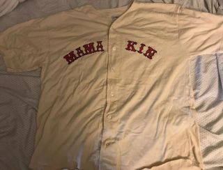 Vintage Aerosmith Mama Kin Boston Baseball Button Up Jersey Shirt Rare