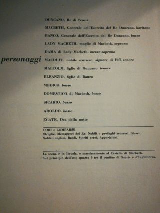 Giuseppe Verdi MacBeth Opera 1947 Printed in Italy Canto Ricordi HB Antique book 6