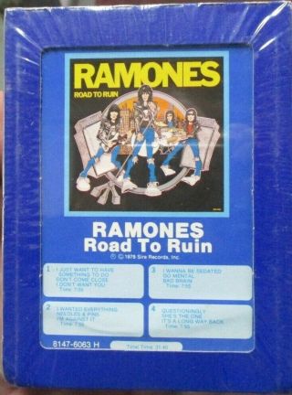 Still Vintage 1978 Ramones - Road To Ruin 8 Track Tape Sire Records