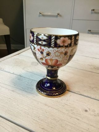Vintage Royal Crown Derby Tradition Imari Pattern China Goblet Gently 4 3/4