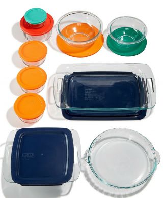 Pyrex 19 Piece Glass Baking & Storage Set - BPA - REG $89 3