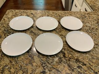 Set Of 6 Corning Centura White Coupe Salad Lunch Plates 8 5/8” Luncheon
