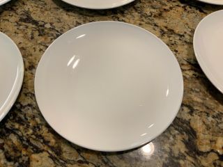 Set of 6 CORNING CENTURA WHITE COUPE SALAD LUNCH PLATES 8 5/8” LUNCHEON 2