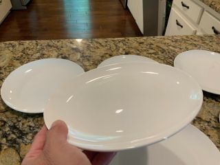 Set of 6 CORNING CENTURA WHITE COUPE SALAD LUNCH PLATES 8 5/8” LUNCHEON 4