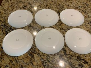 Set of 6 CORNING CENTURA WHITE COUPE SALAD LUNCH PLATES 8 5/8” LUNCHEON 6