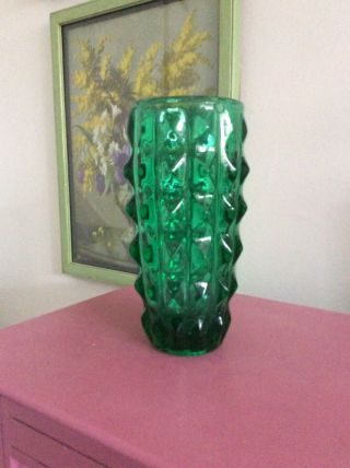 Gorgeous Mid Century Czech Art Glass Vase By Jiri Zejmon.