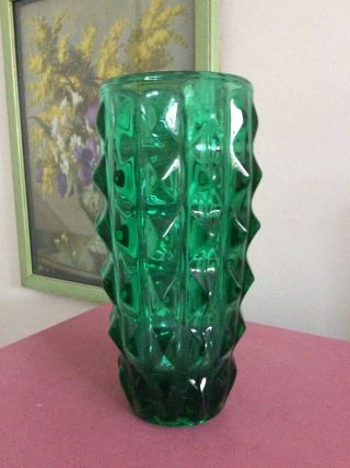 Gorgeous Mid Century Czech Art Glass Vase by Jiri Zejmon. 2
