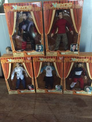 Nsync Collectable Marionette Dolls 2000 By Living Toyz Complete Set Of 5 Vintage