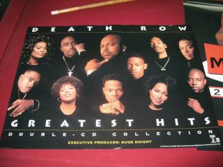 Death Row Greatest Hits Promo Poster 2pac Vintage 1996 Snoop Dre Tupac