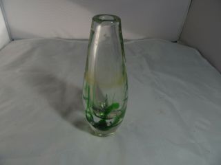 Vicke Lindstrand Kosta Boda Seaweed Art Glass Vase,  Sweden,  41782 (6.  75 ")