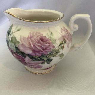 Grace’s Teaware Porcelain SET Shabby Cottage Roses Teapot Sugar Bowl & Creamer 4