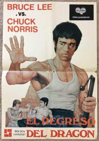 Bruce Lee Way Of The Dragon 2 " 1972 Kung Fu Artwork Video Movie Poster 1221