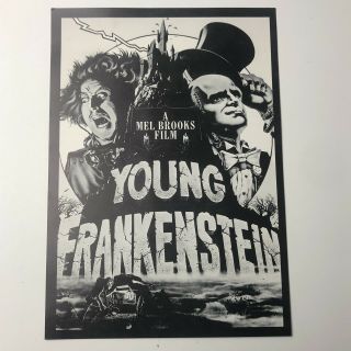 Mel Brooks Young Frankenstein 7 X 10 Lobby Card Poster 2 Sided B/w