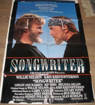 1984 Songwriter 1 Sheet Movie Poster Kris Kristofferson Willie Nelson Photo