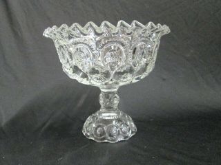 1x Moon And Stars Pattern Glass Clear Le Smith Crimped Pie Crust Open Compote