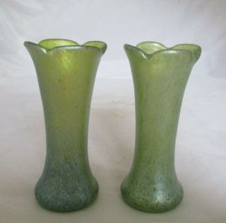 Loetz Vases Of Small Size 4 " (10.  2cm)