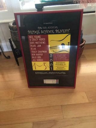 NEIL YOUNG 15th Annual Bridge School Benefit Concert Poster Dave Matthews REM 3