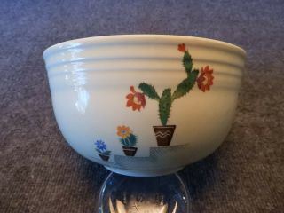 Hall China - Cactus Pattern - Mixing Bowl - Rare Pattern