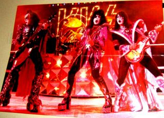 Kiss Concert Shot Full Color Poster Ace Frehley Paul Stanley Gene Simmons Cool