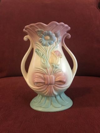 Hull Art Pottery Bow Knot Vase B - 7 - 8.  5”