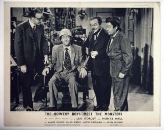 Bowery Boys Meet The Monsters 1954 - Vintage B/w 8 X 10 Lobby Card