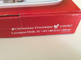 Nikko Christmas Ovenware Lasagna Dish 5