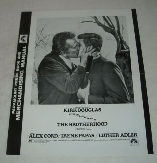 1968 Kirk Douglas In The Brotherhood Movie Advertising Press Book Pressbook
