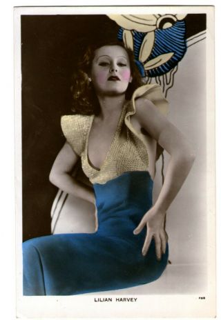 Lilian Harvey Vint Colourgraph Photo Postcard