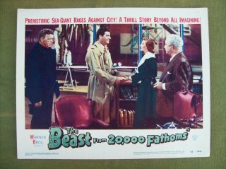 1953 Vintage Movie Lobby Card The Beast From 20,  000 Fathoms Warner Bros Horror 2