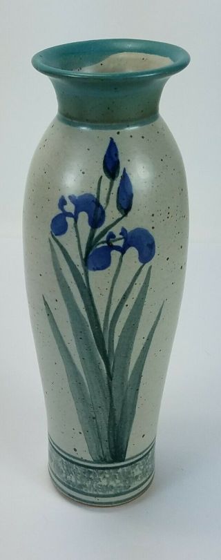 1993 Artist Keith Rice Beardstown Il Hand Crafted Studio Pottery Vase Signed