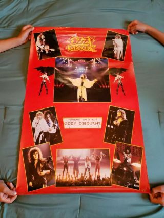 Vintage Ozzy Ozborne Poster Tonight On Stage 8 Concert Pictures