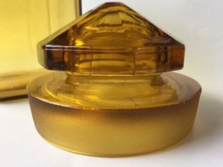 Amber Glass Canister | L E Smith Amber Canister | Vintage Canister | Flour Jar | 3