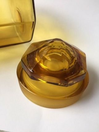 Amber Glass Canister | L E Smith Amber Canister | Vintage Canister | Flour Jar | 5