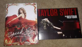 Taylor Swift Speak Now & Red Tour Program Concert Books With Posters
