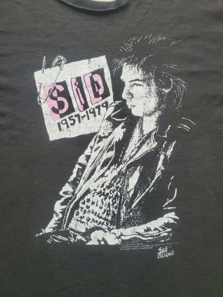 RARE Sex Pistols Sid Vicious 70s 80s VINTAGE TOUR T SHIRT XL Punk Rock Band Tee 3