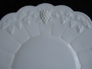 Paneled Grape 14 ⅝” Torte Plate Westmoreland Pg - 71 1881 Line Milk Glass