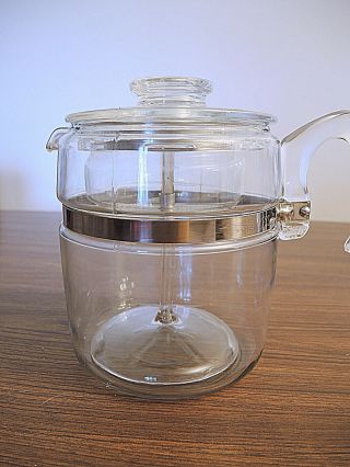 Vintage Pyrex 9 Cup Stove Top Coffee Pot/percolator - Complete