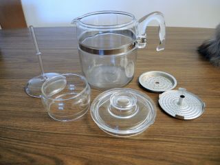 VINTAGE PYREX 9 CUP STOVE TOP COFFEE POT/PERCOLATOR - COMPLETE 3