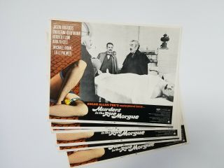 1971 Murders In The Rue Morgue Lobby Card Set (7) 11x14 Jason Robards Aip Horror