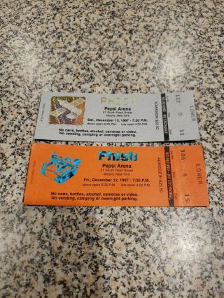 Phish Ticket Stubs Ptbm Pepsi Arena Albany 1995