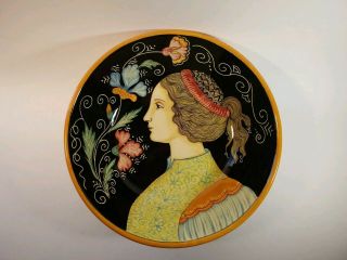 Giacomini Orvieto Italy Bowl Woman Hand Painted Renaissance